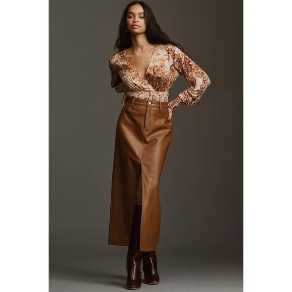 Anthropologie Tiny Valentina Long-Sleeve Printed Surplice Top Size XS - Picture 3 of 7